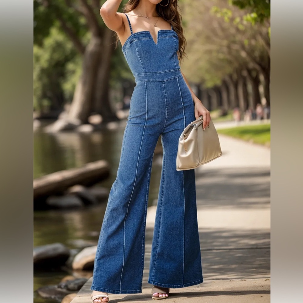 Blue Denim Women's Jumpsuit